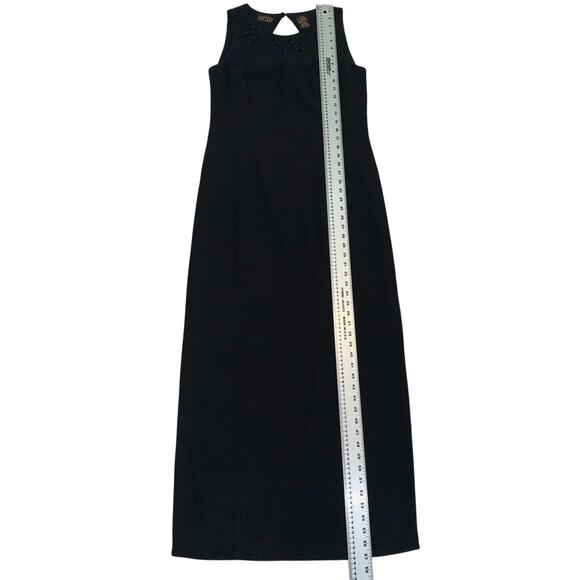 Liz Claiborne Night Womens Long Black Beaded Evening Gown Size 10-? Labeled 14 - Picture 6 of 16
